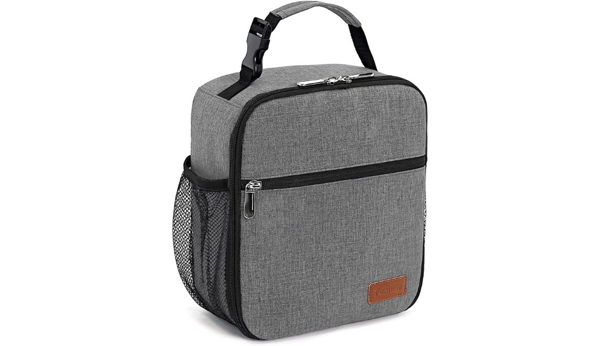 Bentgo Classic Lunch Box & Deluxe Bag | Bento Box & Lunch Bag Gray