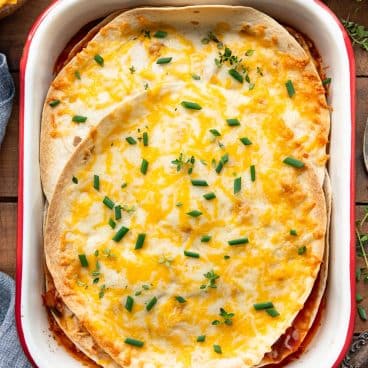 4-Ingredient Chicken Quesadilla Casserole - The Seasoned Mom