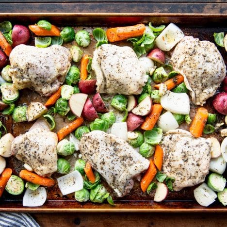 Sheet Pan Herb Roasted Chicken & Veggies - The Seasoned Mom