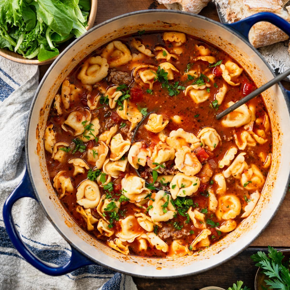 Italian Sausage Tortellini Soup - The Seasoned Mom