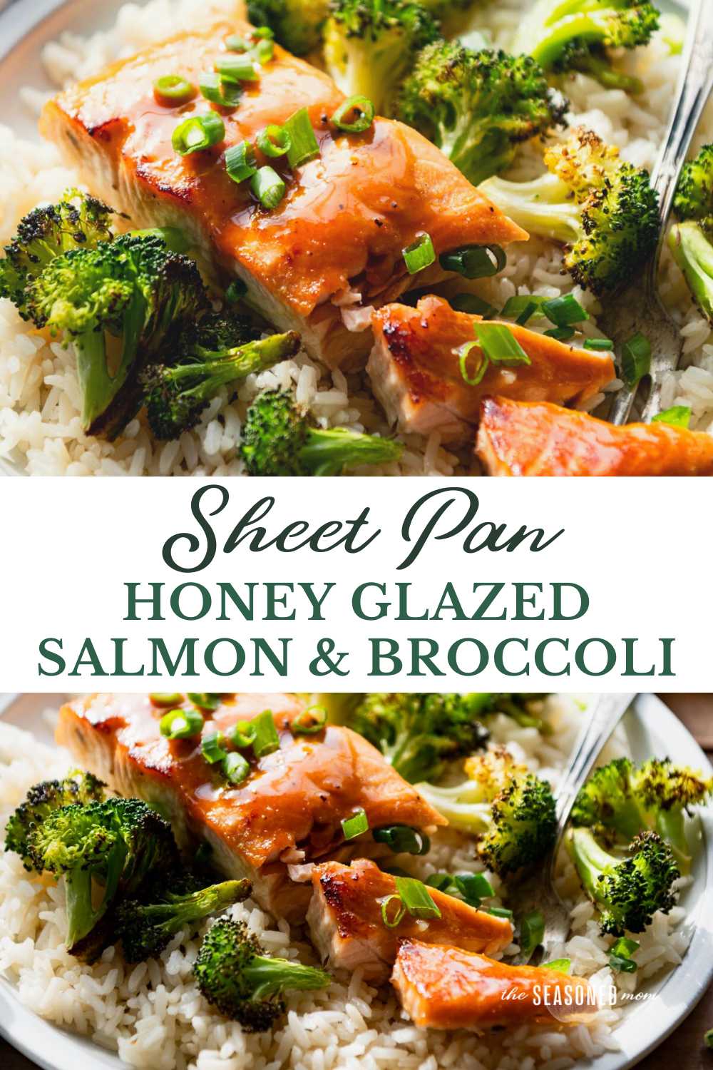 Sheet Pan Baked Honey Glazed Salmon with Broccoli - The Seasoned Mom