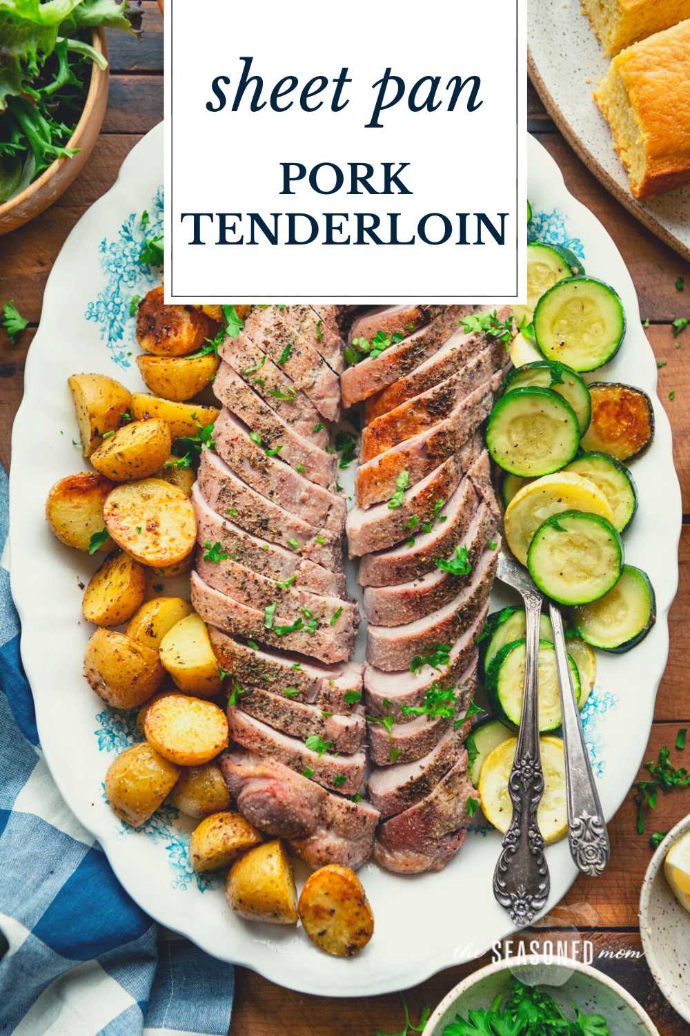 Sheet Pan Pork Tenderloin with Potatoes and Zucchini - The Seasoned Mom