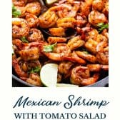 Mexican shrimp with text title at the bottom.