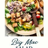 Big Mac salad with text title at the bottom.