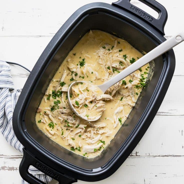 Crock Pot Chicken with Gravy - The Seasoned Mom