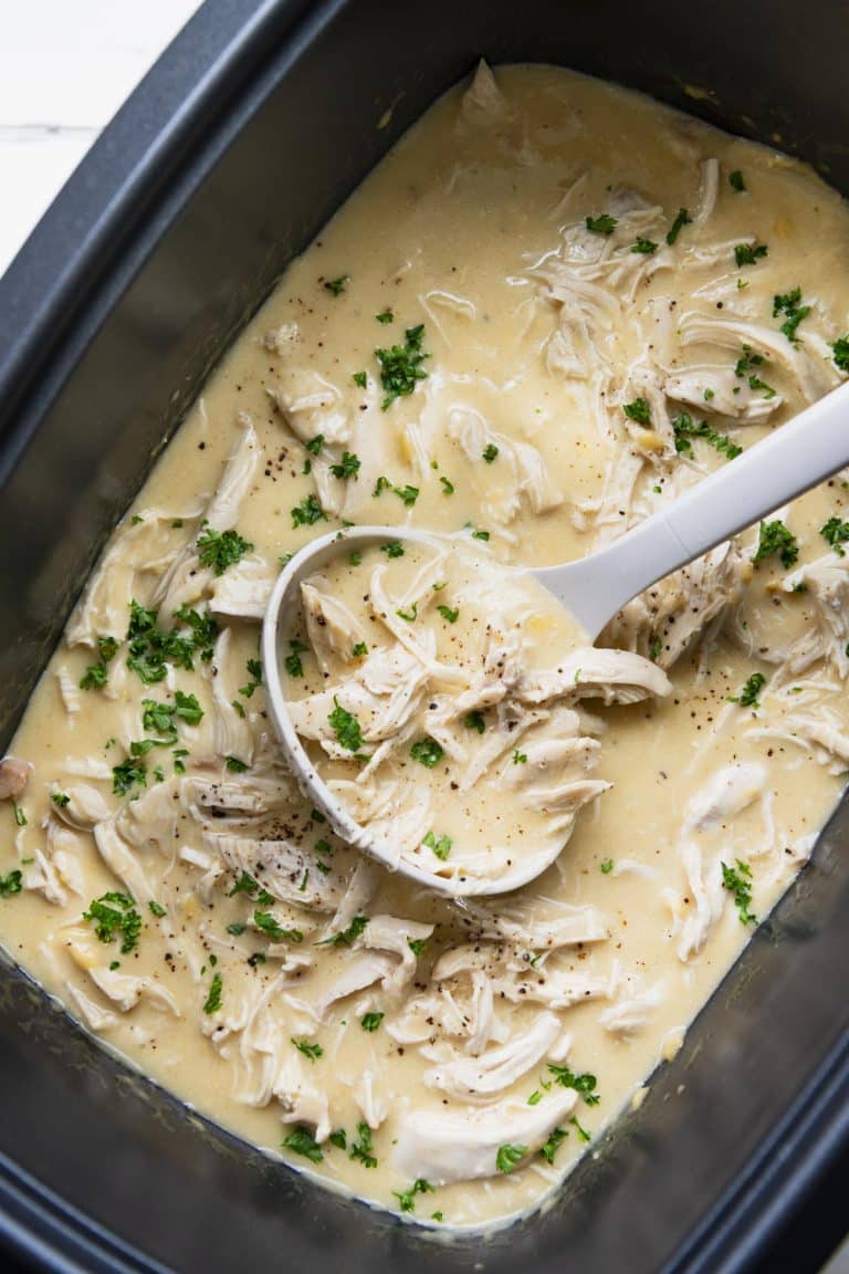 Crock Pot Chicken with Gravy - The Seasoned Mom