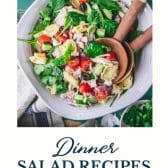 Dinner salad recipes with text title at the bottom.