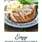 Easy pork chop recipes with text title at the bottom.