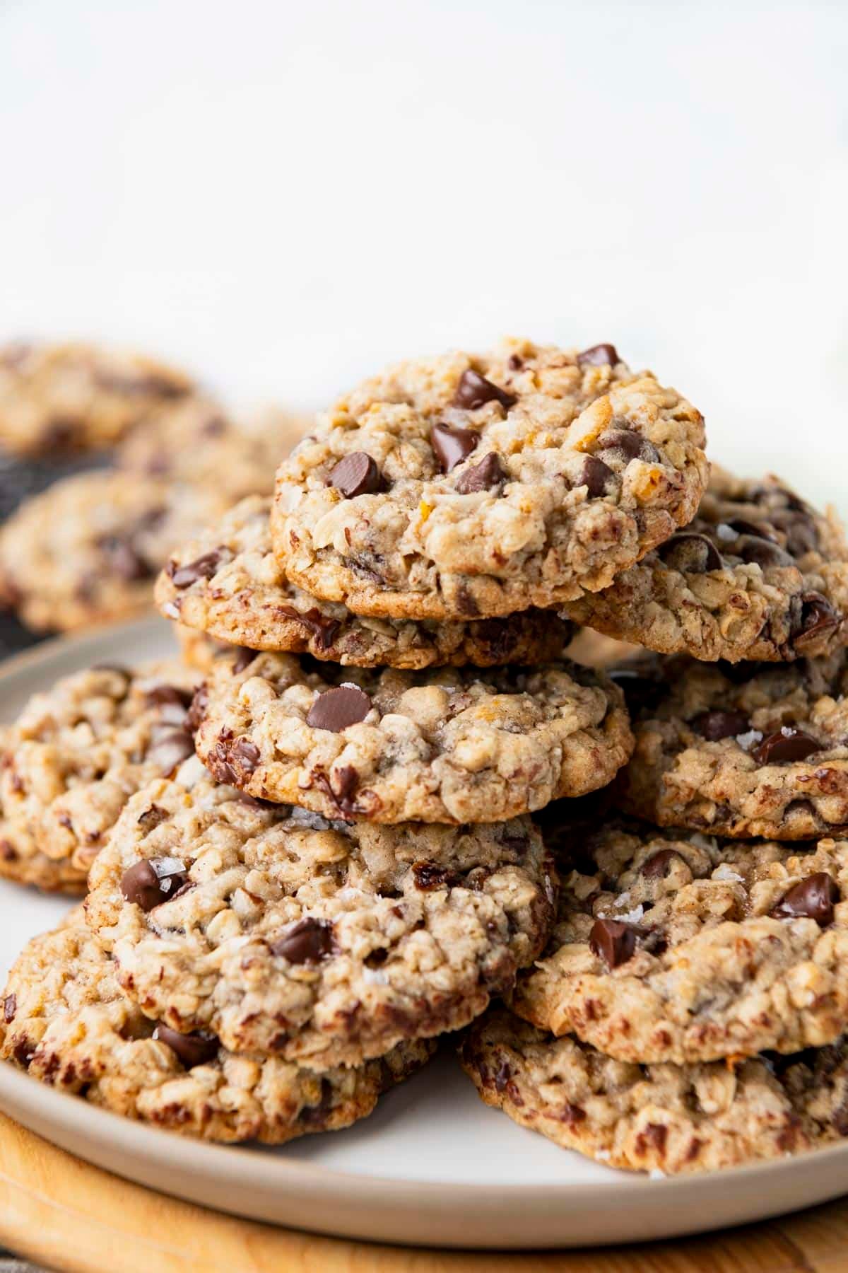 White platter full of the best kitchen sink cookie recipe.