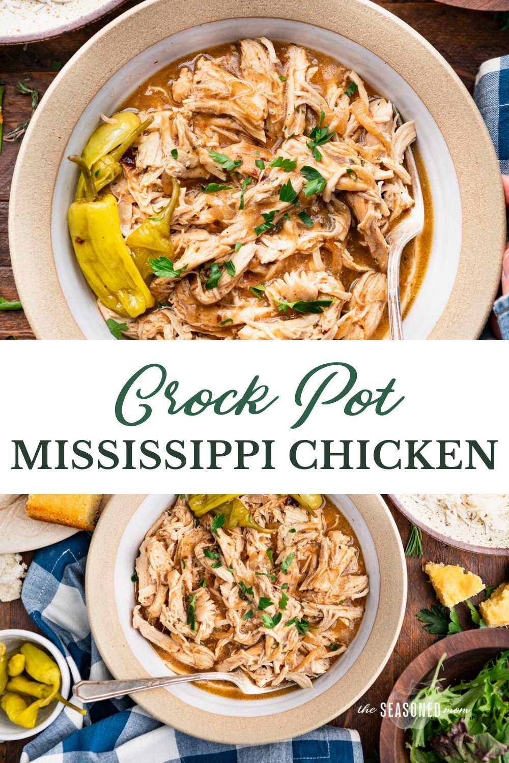 Crock Pot Mississippi Chicken - The Seasoned Mom